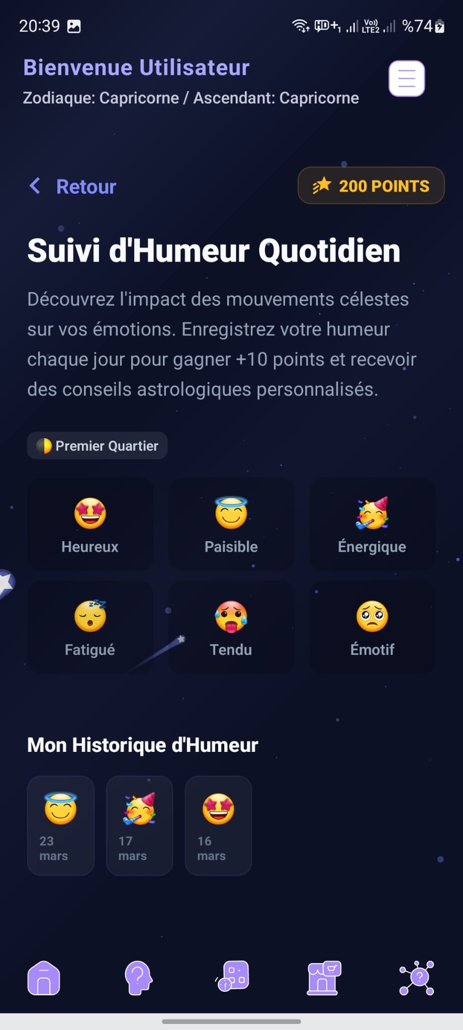 Suivi d'Humeur